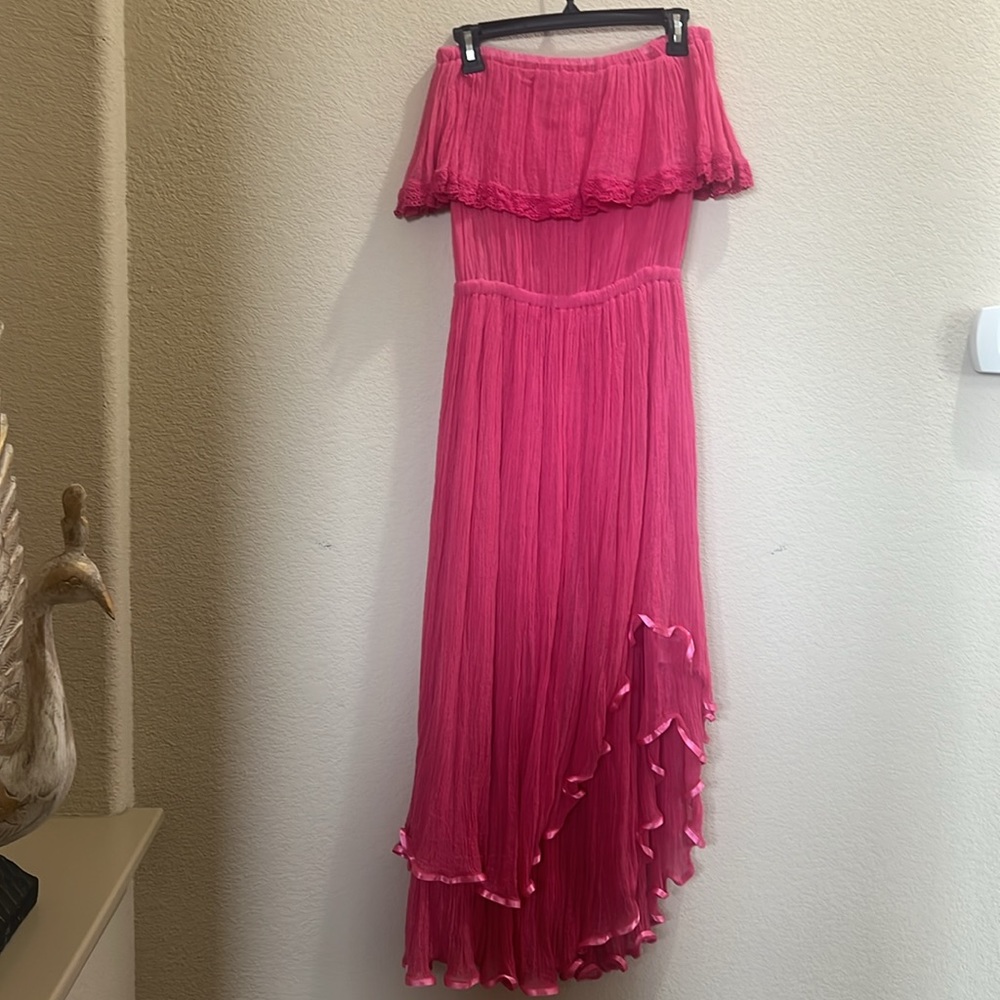 Jens Pirate Booty Pink Off-Shoulder Maxi Dress